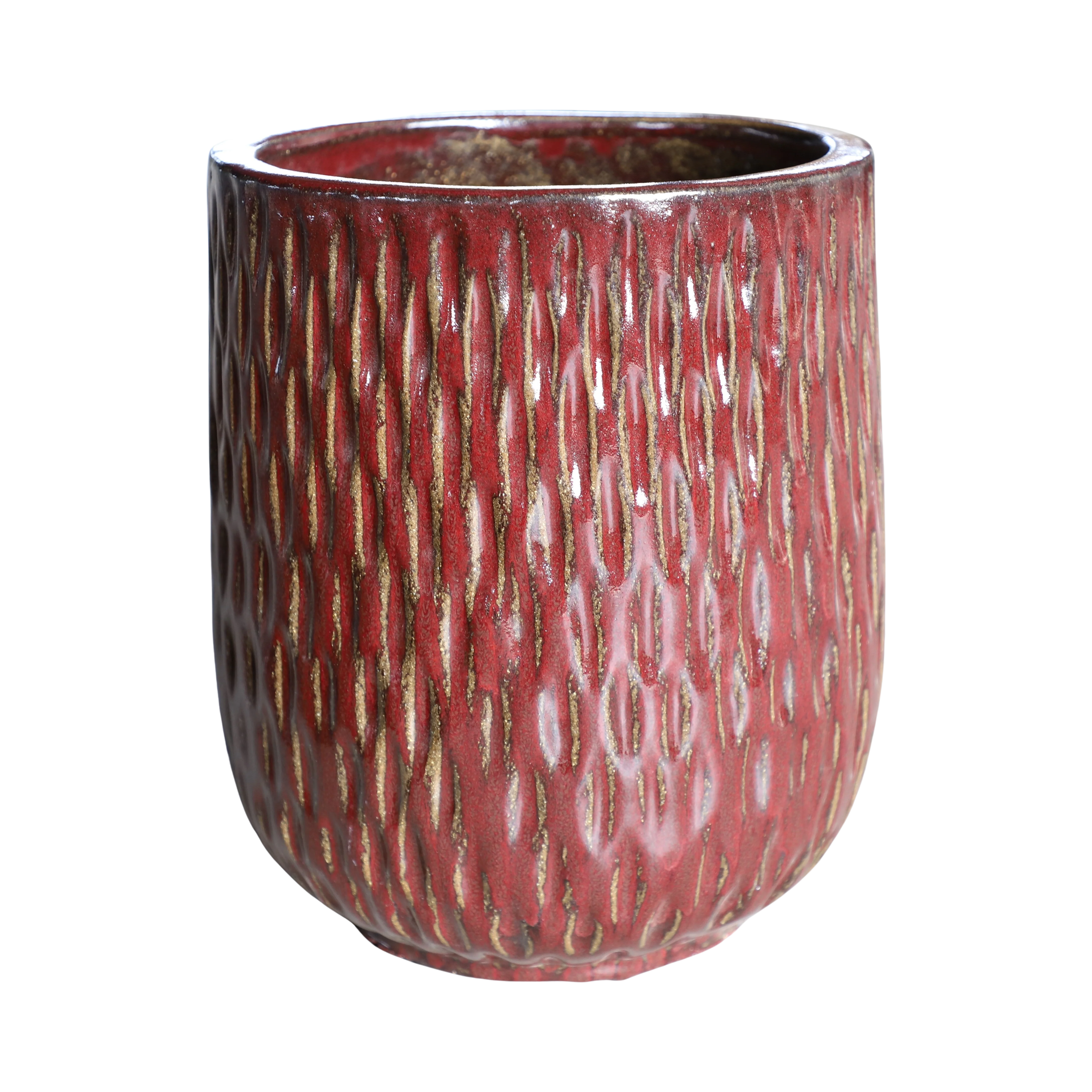 OXBLOOD CACHE-POT